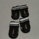 QUMY Dog Shoes for Large Dogs, Medium Dog Boots & Paw Protectors for Winter Snowy Day, Summer Hot Pavement, Water-Resistant in Rainy Weather, Outdoor Walking, Indoor Hardfloors Skid-Resistant Sole (Size 5: 2.4''x2.8''(W*L) (Pack of 4)), Black 