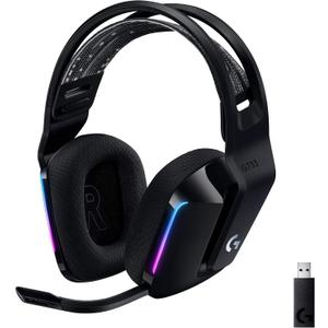 Logitech G733 Lightspeed Wireless Gaming Headset, Suspension Headband, Lightsync RGB, Blue VO!CE Mic, PRO-G Audio Black, Gaming Headset Wireless, PC, PS5, PS4, Switch Compatible