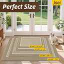 JSEI Dirt Trapper Door Mat 24"x36", Non-Slip Doormat,Beige | Entryway Rugs Washable, Dirt Resistant and Absorbent Welcome Mat, Low Profile Floor Mats for Front Back Door and Entrance