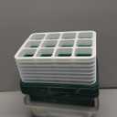 Reusable Silicone Seed Starter Tray, 96 Cells Seed Starter Kit with Humidity Adjustable Dome and Lid, 8 Packs Plant Germination Trays with Repotting Mat Germination Kit for Seeds Grow Starting