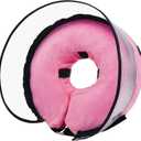 Dog Cone, Dog Surgery Collar, Inflatable Cones for Small Medium Large Dogs, Pink Recovery Collar, Does not Impede Vision (S Pink)