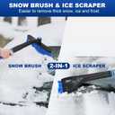34" Extendable Ice Scrapers for Car Windshield 2-in-1 Snow Brush for Car Snow Scraper for Car Snow Scraper and Drush with Ergonomic Foam Grip for Cars, Trucks, SUVs with 360 Pivoting Brush Head Blue