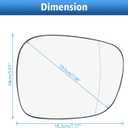 TOP-VIGOR 1-Pack Passenger Side Heated Mirror Glass Compatible with 2011 2012 2013 2014 BMW X3, Right Side View Convex Mirror with Backing Plate 51162991660