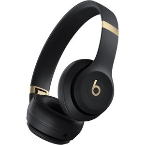 Beats Solo 4 - Wireless On-Ear Bluetooth Headphones, Up to 50-Hour Battery Life, Ultra-Lightweight Comfort, Powerful and Balanced Sound, Apple & Android Compatible - Black & Gold