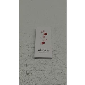 ohora Semi Cured Gel Nail Strips (N Brilliant) - Red, Patterned, Works with Any UV/LED Lamps, Salon-Quality, Long Lasting, Easy to Apply & Remove - Includes 2 Prep Pads, Nail File & Wooden Stick