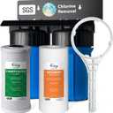 iSpring WGB21B 2-Stage Whole House Water Filtration System, with 10" x 4.5" Sediment CTO(Chlorine, Taste, and Odor) Filter, 1" Inlet/Outlet