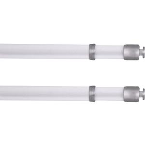 48-84 in. Adjustable Petite Round Sash Rod, 2-Pack, 7/16 in. Diameter, White