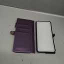 Defencase Compatible with Samsung Galaxy S24 FE Case Wallet with RFID Blocking Card Holder for Women Men, PU Leather Magnetic Snap Flip Zipper Strap Wallet Phone Case for Galaxy S24 FE 5G 6.7", Purple