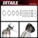 Front Catalytic Converter Compatible with 2007-2017 GMC Acadia, 2008-2017 Buick Enclave, 2009-2017 Chevy Traverse, 2007-2010 Saturn Outlook 3.6L, 3PCS (EPA Compliant)