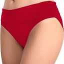 Women's Bathing Suit Bottoms Full Coverage Ruched Bikini Tankini Bottom Swimsuit Brief (Red, XL)