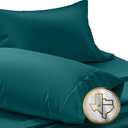 TEXAS LINEN CO. Luxury Egyptian Cotton King Teal Pillow Cases Set of 2-1000 Series Lonestar Lovin' Collection Pillowcases for Sleeping, Cooling Pillow Cover, Extra Long Staple Hotel Pillow Cases, 41"L x 21"W