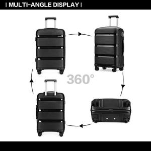 Kono Carry On Luggage 20 Inch Expandable 22x14x9 Airline Approved Hard Shell Travel Trolley 4 Spinner Wheels Lightweight Polypropylene Suitcase with TSA Lock