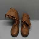 DREAM PAIRS Women's Mid Calf Built-in Wallet Pocket Lace up Military Combat Boots 7.5