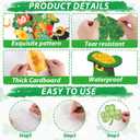 St. Patrick's Day Bulletin Board Decorations 3D Irish Door Decorations 3D Rainbow Lucky Shamrock Clover Paper Cutouts with Rainbow Papers for Green Irish March Holiday Classroom Home Door Wall Decor