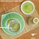 Vaiheng Matcha Whisk Set with Matcha Bowl, Matcha Whisk Holder Matcha Bamboo Whisk, Scoop, Sifter, Unique Gifts for Women Men Girl Friend Home Kitchen DecorLight Green