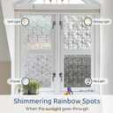 Rabbitgoo Window Privacy Film Stained Glass Window Film, Decorative Stickers Removable UV Sun Blocking Clings Door Coverings, Diamond Pattern, 23.6 x 78.7 inches