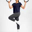 G Gradual Women's Workout Tops Short Sleeve Lightweight Athletic Yoga Running Shirts Loose Fit Quick Dry Gym T-Shirts(Navy,XS) (Blue, XS)