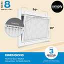 Simply 16x24x1 Air Filter, Merv 8, MPR 600, 6 Pack, Furnace Air Filter for HVAC (Actual Size: 15.75"x23.75"x0.75") DUST, Pet, & Allergy Control
