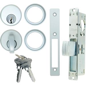 Summit DOORWARE Mortise Cylinder Deadlock Bolt with Keys | Thumbturn Cylinder Adams Rite Replacement Parts | Mortise Lock Replacement Kit for MS1850S Series Locks | Aluminum Finish - 31/32" Backset