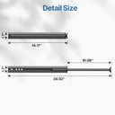 14-Inch Valet Rod for Closet Pull Out, Azcom Hanging Telescoping Clothes Rod, Adjustable Clothes Rod-Blue Gray