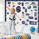 90 Pcs Space Affirmation Station Classroom Bulletin Board Set Motivational Bulletin Board Back to School Positive Affirmations Accent Cutout Mirror Growth Mindset Decor for School Office Home