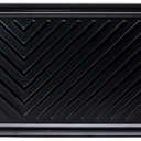 Grilling Prep and Serve Trays, BBQ Tray for Raw and Cooked Food, Melamine Marinating Serving Platter and Grill Tray for Outdoor, Parties and BBQ, Food Trays, Set of 2, Black