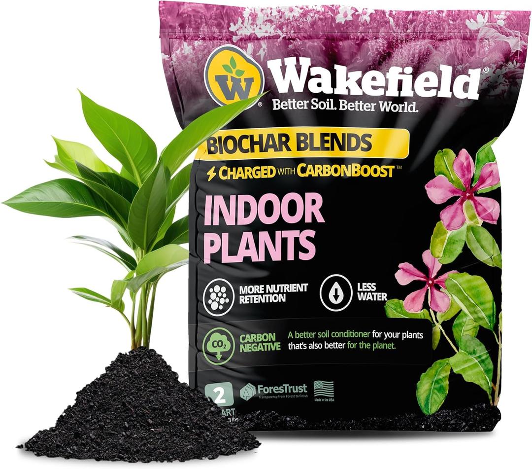Wakefield Biochar Potting Mix & Indoor Plant Soil - 2 Quart