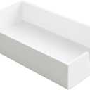 Acrylic Napkin Holder for Bathroom, Guest Towel Holder Tray, Bathroom Disposal Paper Hand Face Towels Holder (White)
