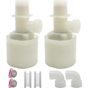 Water Float Valve, Water Level Control Water Tank Traditional Float Valve Upgrade 2 PCS(3/4", up inlet)