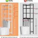 Kalrin Over-The-Toilet Storage Rack, 4-Tier Bathroom Organizer Shelf Over Toilet with Adjustable Shelf and Basket, Freestanding Space Saver Bathroom Shelves Above Toilet for Room (Pure White)