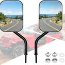 Mirrors Doors Off Compatible with Jeep Wrangler JK CJ JL & Unlimited - Door Hinge Side Mirrors for Jeep - 2 Pack 5.5 x 7.5 inches Side Rear View Mirrors for Doors Off Driving