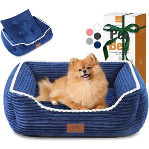 Zerbuger Orthopedic Dog Bed for Medium Dogs,Dog Sofa Beds Supportive Foam Pet Couch Bed with Removable Washable Mat and Nonskid Bottom (Medium, Blue)