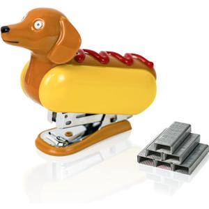 YOBRO Mini Stapler for Students Novelty Hotdog Desktop Stapler with 1000PCS Staples 12 Sheets Capacity Stationery Animal Stapler for Home Office Stocking Stuffers for Friends