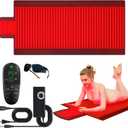 Extra Large Red Light Therapy Mat, High-Density LEDs Full Body Red Light Therapy, 660nm & 850nm Dual Wavelengths, Foldable Red Light Therapy Blanket with Timer, 76.8" x 33.4"