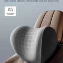 Car Headrest & Lumbar Support Cushion Ergonomic Car Seat Neck Back Rest Pillows Orthopedic Memory Foam Head Rest and Lower Lumbar Support Pillow Set Backrest Driving Seat Office Chair Support (Black)