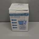 TUREWELL Water Flossing Oral Irrigator, 600ML Dental Cleaner 10 Adjustable Pressure, Electric Oral Flosser for Teeth/ Braces, 8 Replacement Jet Tips for Family (White)