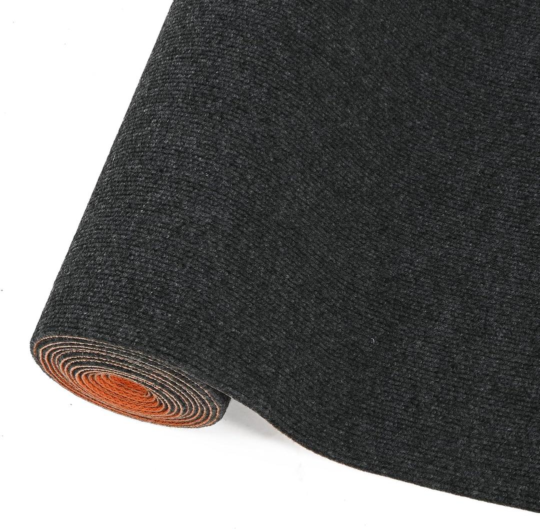 4' x 10' Runner Rugs for Hallway Commercial Black Carpet Runner with Non-Slip TPE Backing Area Rugs Indoor Outdoor Floor Mat for Hallway Kitchen Balcony Dining Room, 3'11" x 9'10"