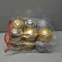 Syhood 12 Pcs 4 Inch Large Christmas Ball Ornament Christmas Tree Decoration Plastic Ornament Set Hanging Xmas Tree Ball for Xmas Holiday Wedding Party (Gold, Silver)