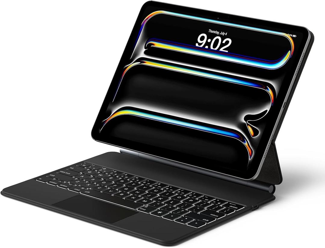 Keyboard Case for iPad Pro 13-inch (M4 2024 / M5 2025), Magic-Style Magnetic Keyboard Case with Multi-Touch Trackpad, Floating Cantilever Stand Compatible with iPad Pro 13 inch (Charcoal Black)