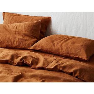 Cinnamon Washed Cotton Duvet Cover Boho Bedding Set Twin Full Queen King Size Stonewashed Duvet Cover Comforter Cover Dona Quilt Cover Set (Queen 90X90 Inches)