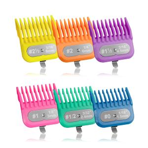 Clipper Guards Set Compatible with Andis Master, Oster Fast Feed, Andis AAC-1, GC, LCL, ML, PM-1, PM-2, PM-4, RCAC, RS-1, US-1, Size: #0 to #2 1/2(Length: 1/16" to 5/16"")
