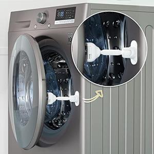 SAFELON 2 Pcs Child Proof Front Load Washer Door Prop, Baby Safety Washing Machine Lock, Front Load Washer & Dryer Door Holder (White) SAFELON 2 Pcs Child Proof Front Load Washer Door Prop, Baby Safety Washing Machine Lock, Front Load Washer & Dryer Door Holder (White)