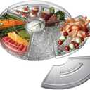 Prodyne Appetizers On Ice with Lids, 16", Clear
