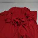 Women 2024 Spring Casual Waist Tie Solid Wrap Maxi Dress with 3/4 Sleeve Crewneck for Evening Club Nightclub Red Medium