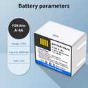 2 Pack A-4A Battery Replacement Compatible For Arlo Pro 5/5S 2K/Pro 3/Pro 4/Ultra/Ultra 2 Camera, VMA5400 VMC4040 VMC4040P VMC5040 VMS4240P VMS4340P VMS4440P VMS4640P VMC4350B VMC4050P- 308-10069-01