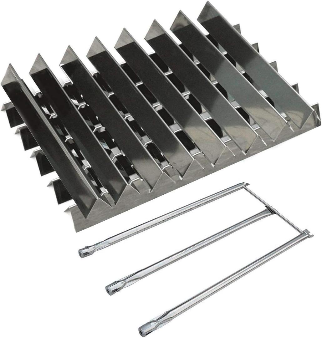 Hongso 13-Pcs Stainless Steel Flavorizer Bars and Burner Tube Kit Replacement for Weber Genesis I - IV, Genesis 1000-5000, Genesis Platinum I & II, with Side Control Panel, 5 pcs 23-3/8" 8 pcs 15-7/8"