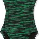 TYR Girls' Durafast Elite Cutoutfit Swimsuit (24, Green)