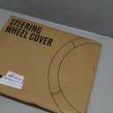 Road Comforts Leopard Steering Wheel Cover - Made with PVC Leather Cheetah Print - Anti-Slip, Universal Fit 14 1/2 inches to 15 inches - Black