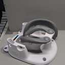 Baby Bath seat for Babies 6 Months & up, 360° Stable Toddler Bath Chair with one-Touch Button, Back Hollow Design, Water Temperature Card & 4 Suction Cups for Safety (Gray)