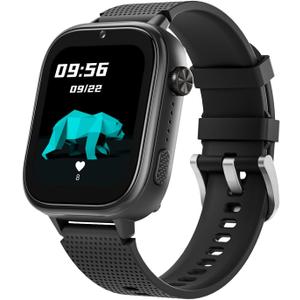 OKYUK Kids Smart Watch Gift for Girls Age 5-12, 4G Kids Watch 47 Games, HD Touch Screen Two-Way Calling Feature, School Settings, SOS, Birthday Gift for Boys and Girls Ages 7 8 9 10 (Black)